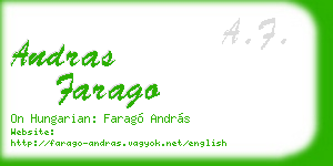 andras farago business card