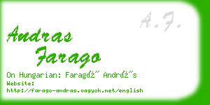 andras farago business card